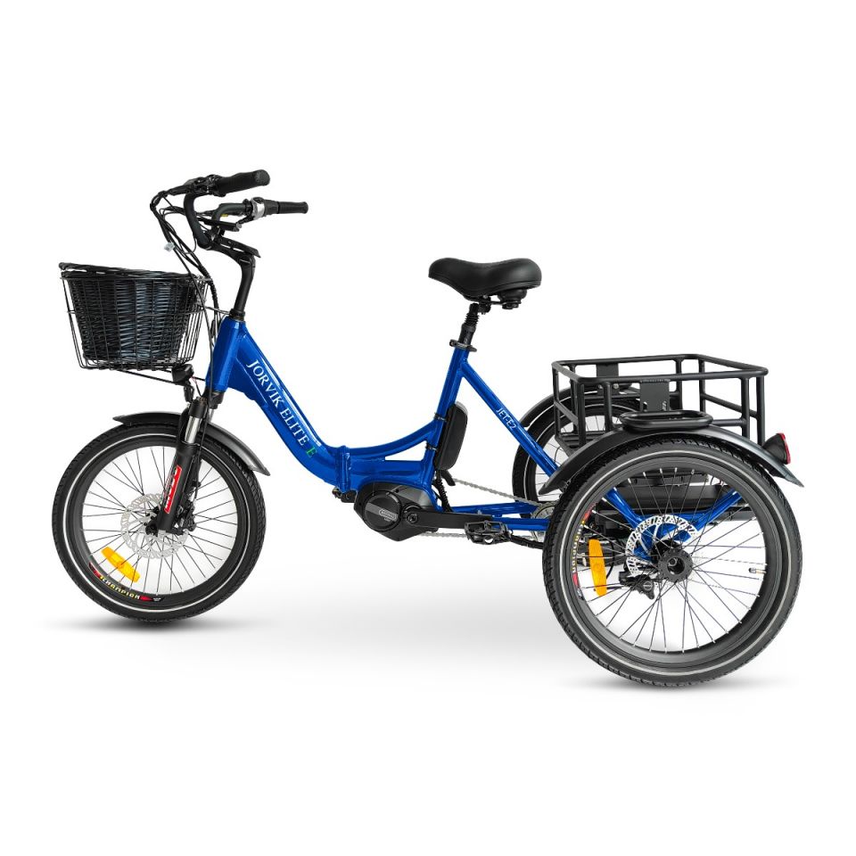 **Ex-Display** Jorvik Elite Low Step Through Electric Folding Tricycle JET-E2 - Blue 24