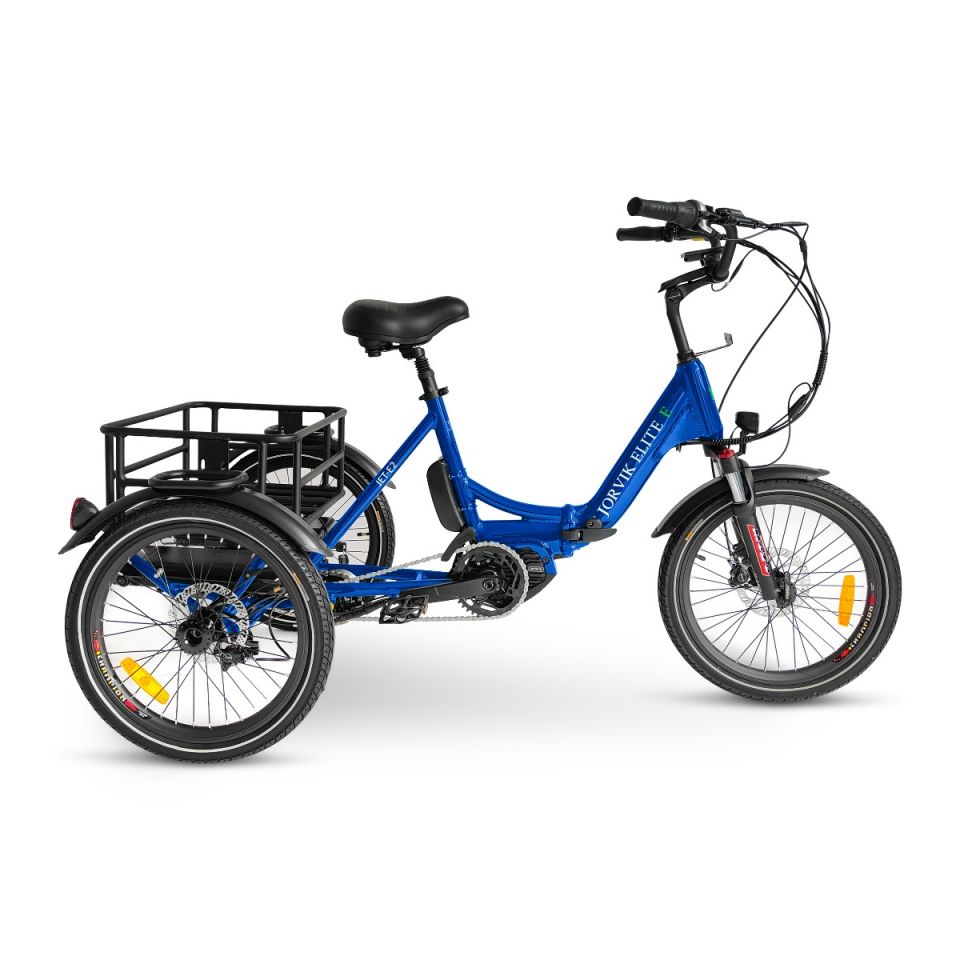 **Ex-Display** Jorvik Elite Low Step Through Electric Folding Tricycle JET-E2 - Blue 24