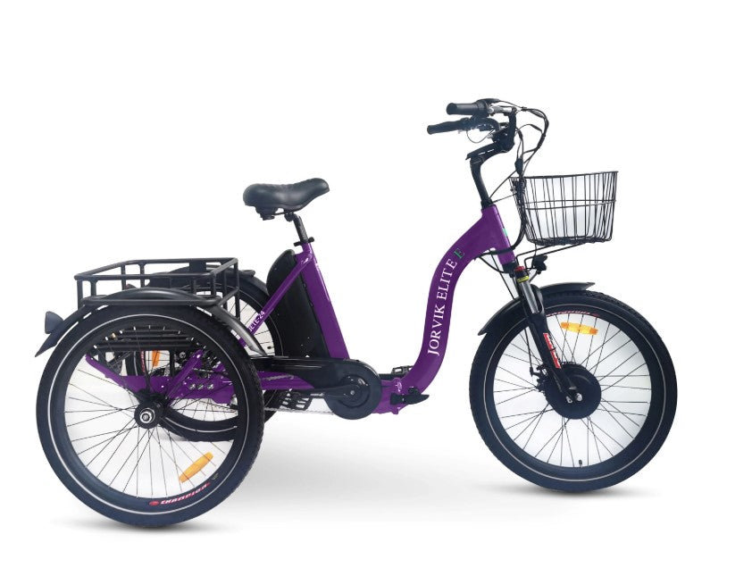 **Ex-Display** Jorvik Elite Low Step Through Electric Folding Tricycle JET-E2 - Purple 24