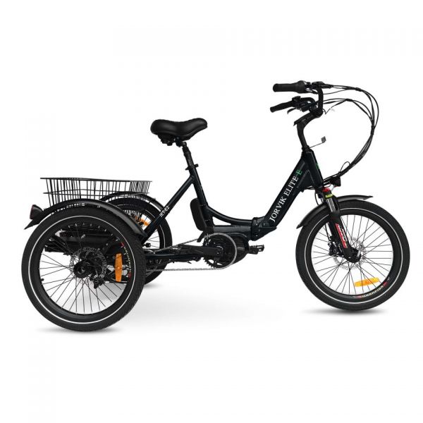 **Ex-Display** Jorvik Elite Mid-Drive Dual Battery Electric Folding Tricycle JET-E2 - Black 24