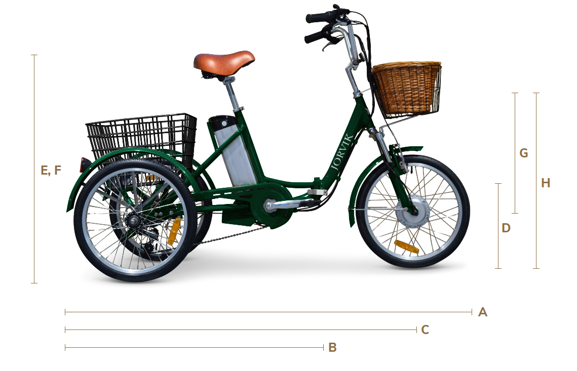 Tricycle Size Guide Jorvik Tricycles